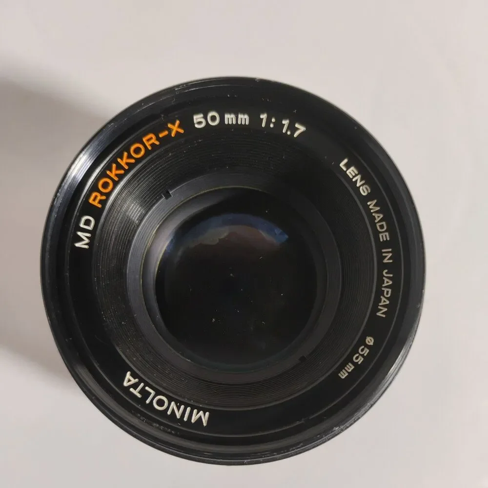 Minolta MD Rokkor-X lens 50mm 1:1.7 Japan 55mm